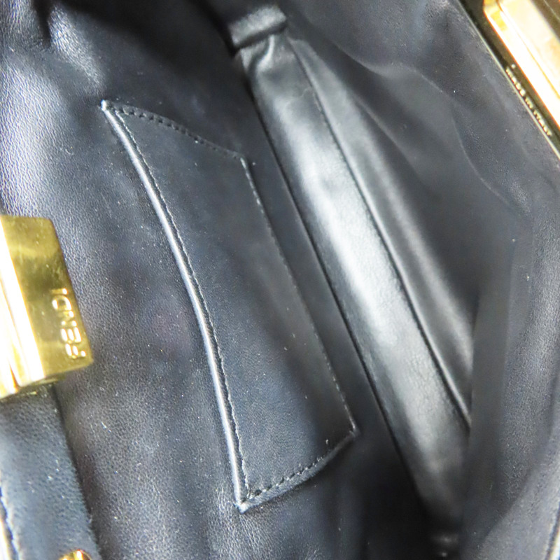 黑色 牛皮 PEEKABOO MINI 肩背包【FENDI 芬迪】 8BN244/K4P/8007-4