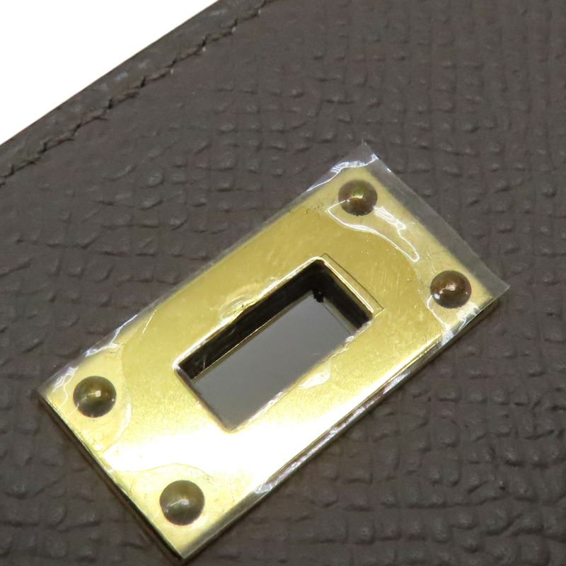 錫器灰 Epsom牛皮 Kelly To Go 肩背包 W刻 金扣【HERMES 愛馬仕】 W刻印 Etain/PHW-13