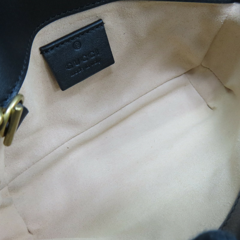 黑色牛皮 Marmont Mini Flap 肩背包 476433【GUCCI 古馳】 476433/BK-4