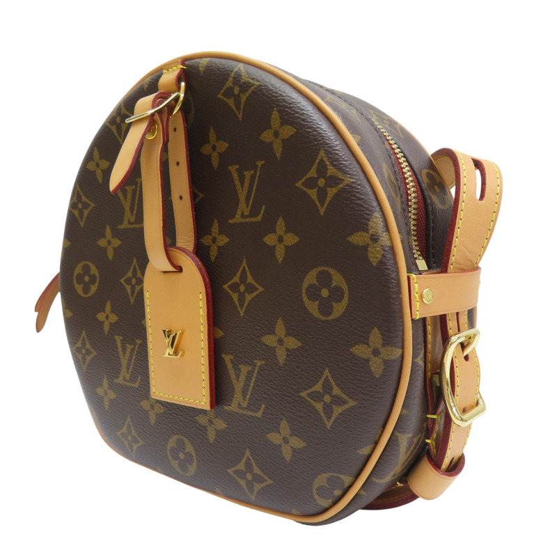 棕色 原花 帆布 BOITE CHAPEAU SOUPLE 肩背包【LOUIS VUITTON LV 路易威登】 M52294-2