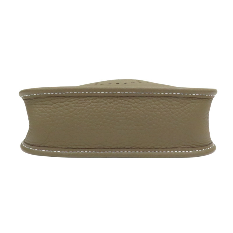 大象灰 TC牛皮 Mini Evelyne 肩背包 W刻 金扣【HERMES 愛馬仕】 W刻印/Etoupe/PHW-3