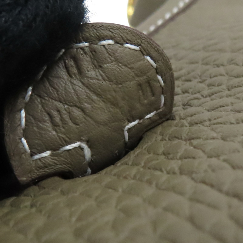 大象灰 TC牛皮 Mini Evelyne 肩背包 W刻 金扣【HERMES 愛馬仕】 W刻印/Etoupe/PHW-6