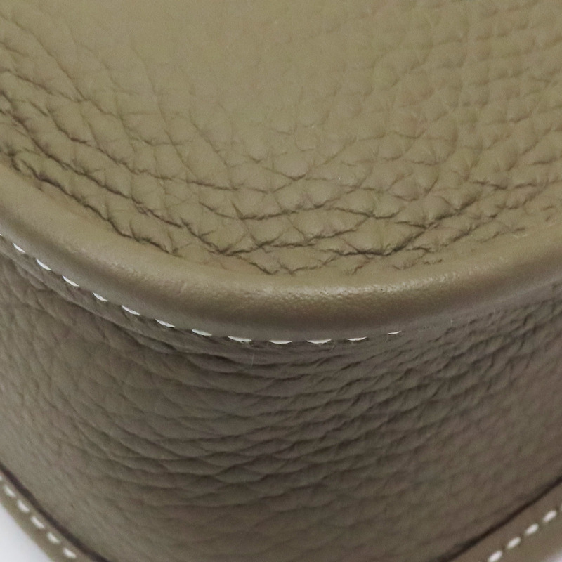 大象灰 TC牛皮 Mini Evelyne 肩背包 W刻 金扣【HERMES 愛馬仕】 W刻印/Etoupe/PHW-9