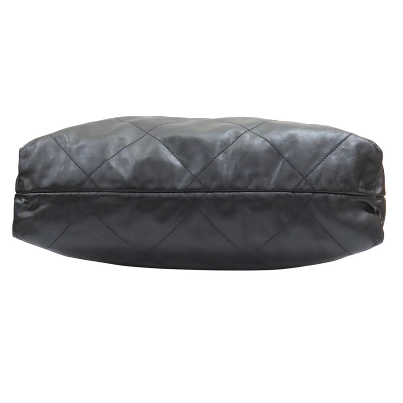 黑色 牛皮 22 肩背包 銀釦【CHANEL 香奈兒】 AS3261-3