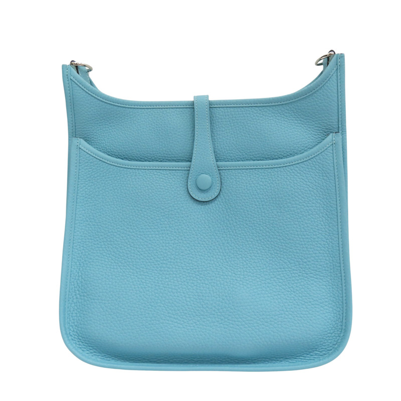 環礁藍 TC牛皮 Evelyne 29 肩背包 T刻 銀扣【HERMES 愛馬仕】 T刻印 BlueAtoile/PH-1