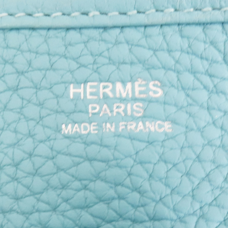 環礁藍 TC牛皮 Evelyne 29 肩背包 T刻 銀扣【HERMES 愛馬仕】 T刻印 BlueAtoile/PH-6