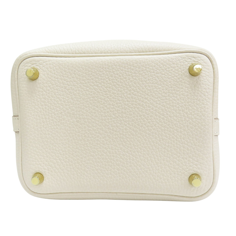 奶油白 TC牛皮 Picotin Lock 18 手提包 Y刻 金扣【HERMES 愛馬仕】 Y刻印 Nata/GHW-3