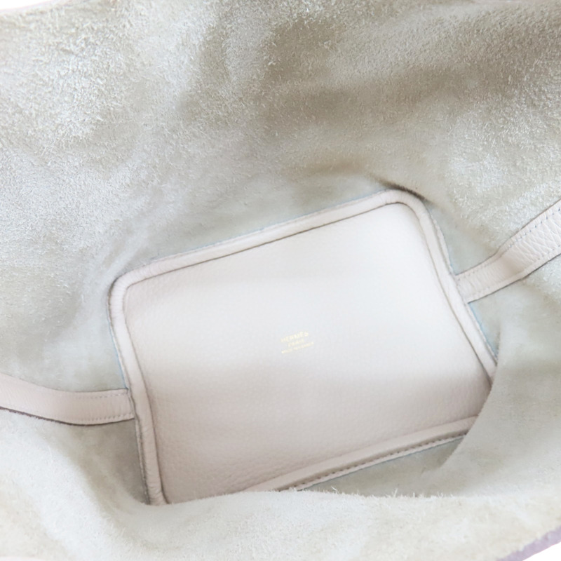 奶油白 TC牛皮 Picotin Lock 18 手提包 Y刻 金扣【HERMES 愛馬仕】 Y刻印 Nata/GHW-4