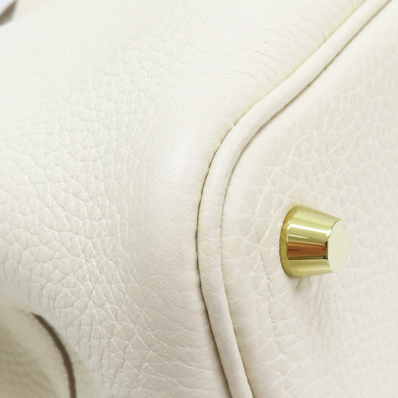 奶油白 TC牛皮 Picotin Lock 18 手提包 Y刻 金扣【HERMES 愛馬仕】 Y刻印 Nata/GHW-11