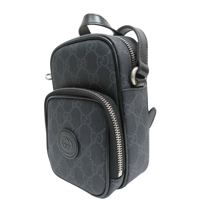 黑色 PVC帆布 肩背包【GUCCI 古馳】 672952/0416-2