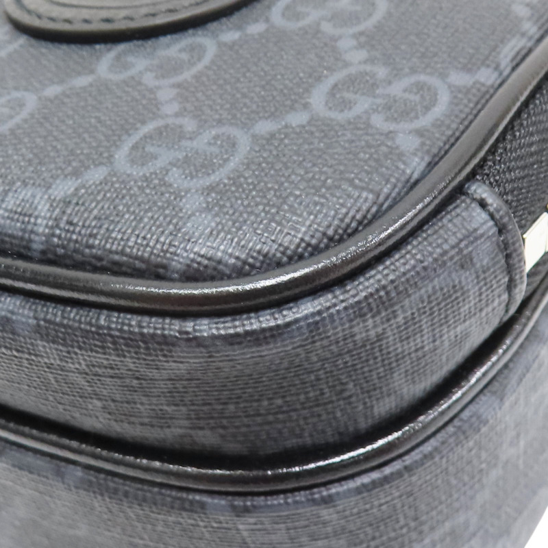 黑色 PVC帆布 肩背包【GUCCI 古馳】 672952/0416-10