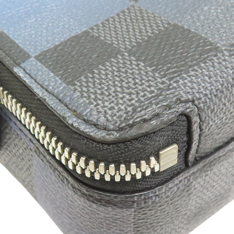 藍色 棋盤格 帆布 Alpha Wearable Wallet 肩背包【LOUIS VUITTON LV 路易威登】 N60414-8