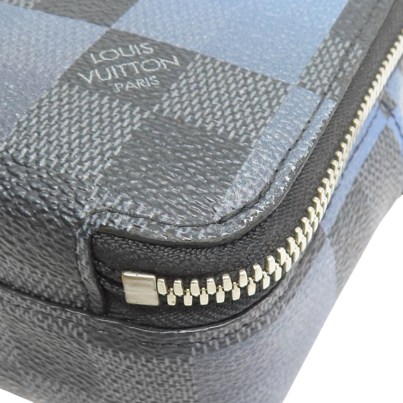 藍色 棋盤格 帆布 Alpha Wearable Wallet 肩背包【LOUIS VUITTON LV 路易威登】 N60414-9