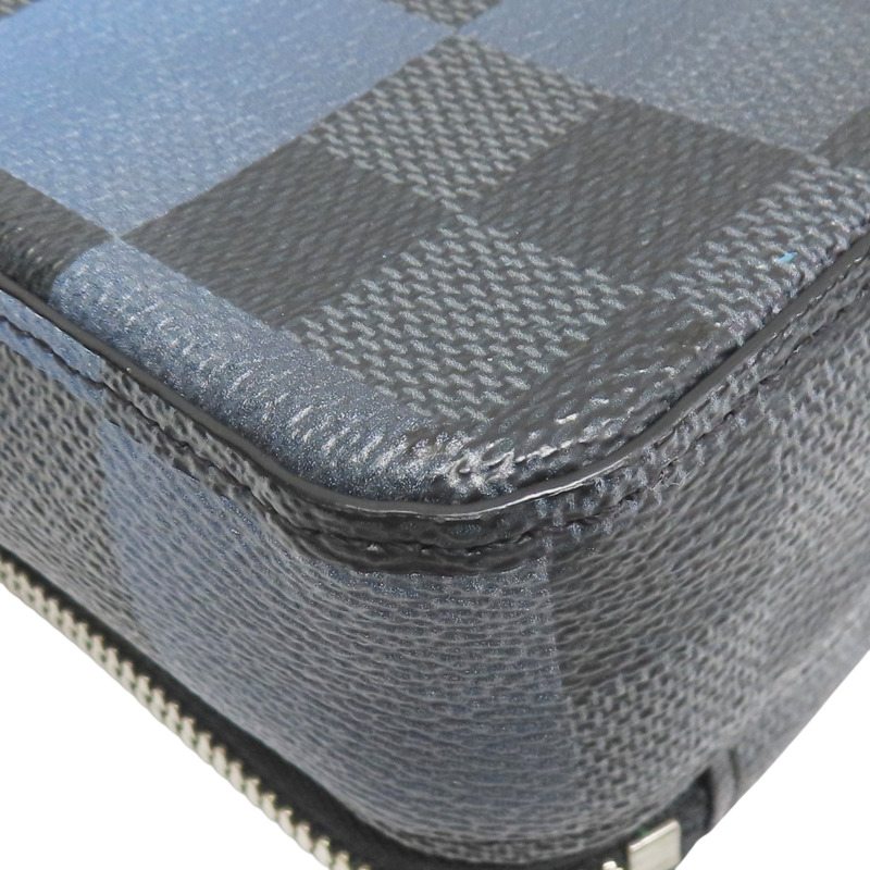 藍色 棋盤格 帆布 Alpha Wearable Wallet 肩背包【LOUIS VUITTON LV 路易威登】 N60414-10