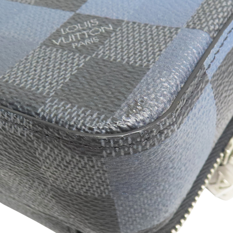 藍色 棋盤格 帆布 Alpha Wearable Wallet 肩背包【LOUIS VUITTON LV 路易威登】 N60414-11