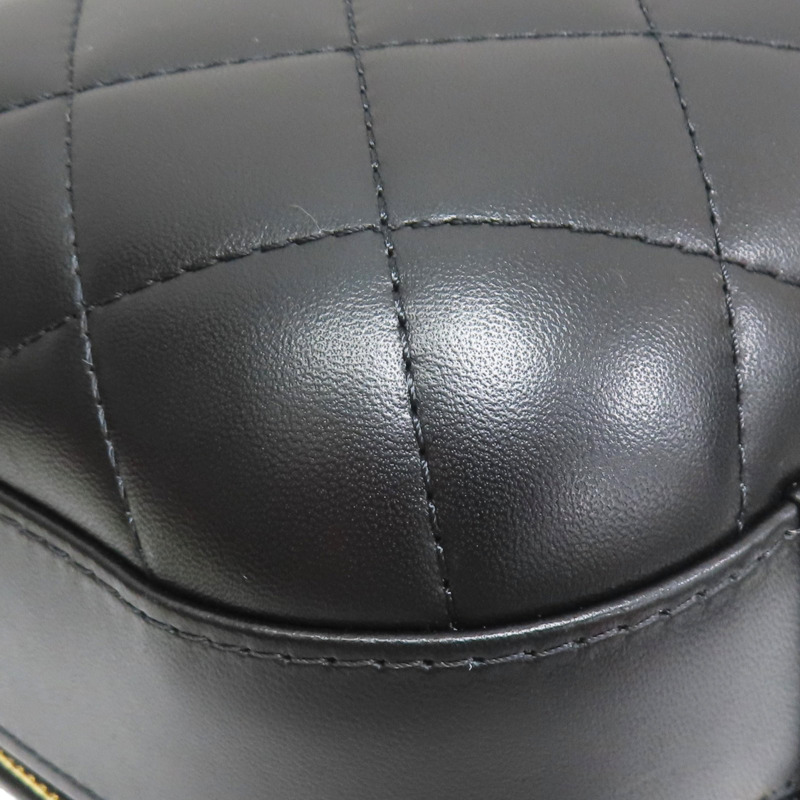 黑色 羊皮 Vanity 肩背包 金釦【CHANEL 香奈兒】 BK-11