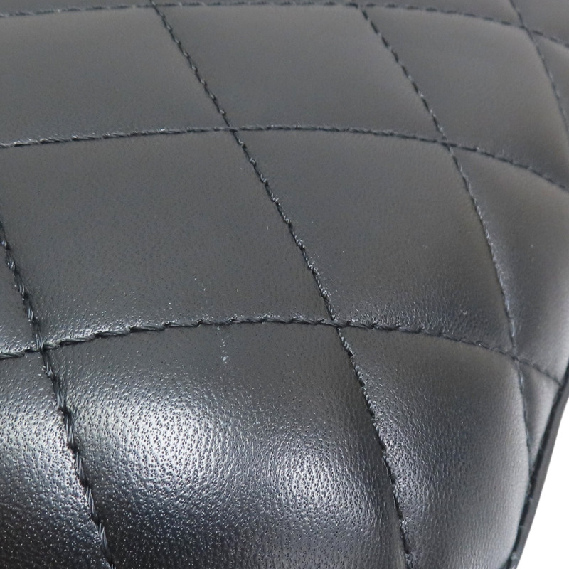 黑色 羊皮 Vanity 肩背包 金釦【CHANEL 香奈兒】 BK-14