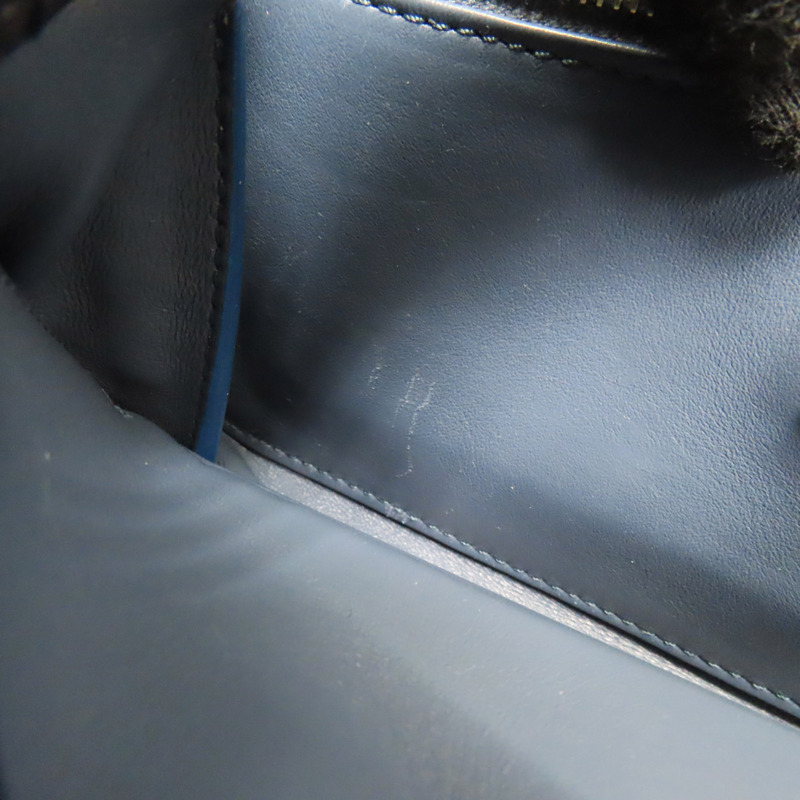 藍色 牛皮 蛇皮 兩用包 金扣【CHANEL 香奈兒】-18