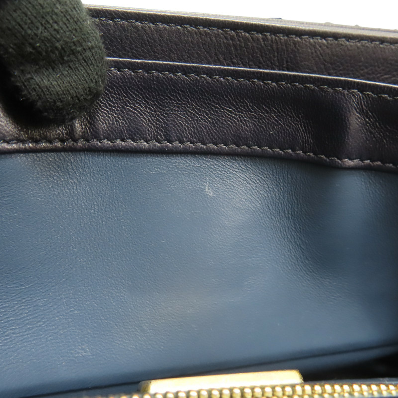 藍色 牛皮 蛇皮 兩用包 金扣【CHANEL 香奈兒】-19