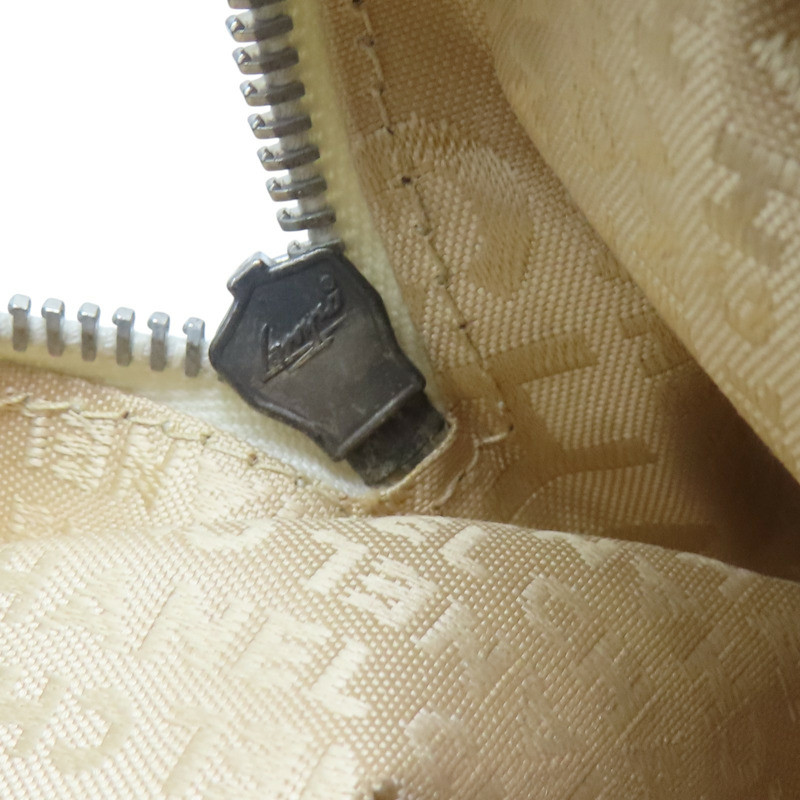 米色 縷空格紋 牛皮 手提包 銀扣 無卡【CHANEL 香奈兒】-14