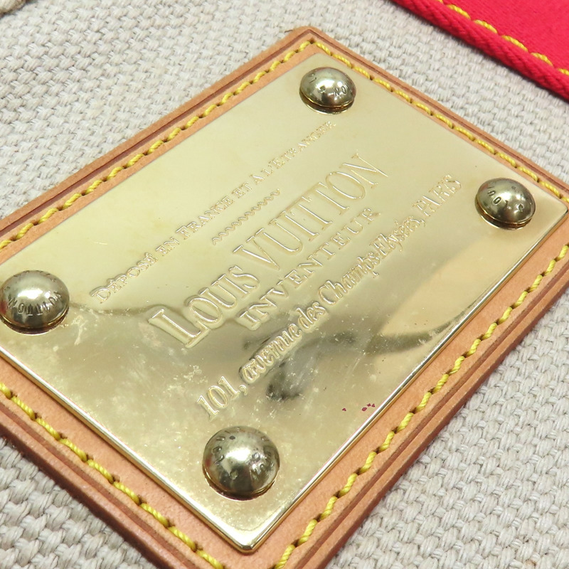 米白/紅色 帆布 Antigua Cabas PM 手提包 M40038【LOUIS VUITTON LV 路易威登】 M40038-10