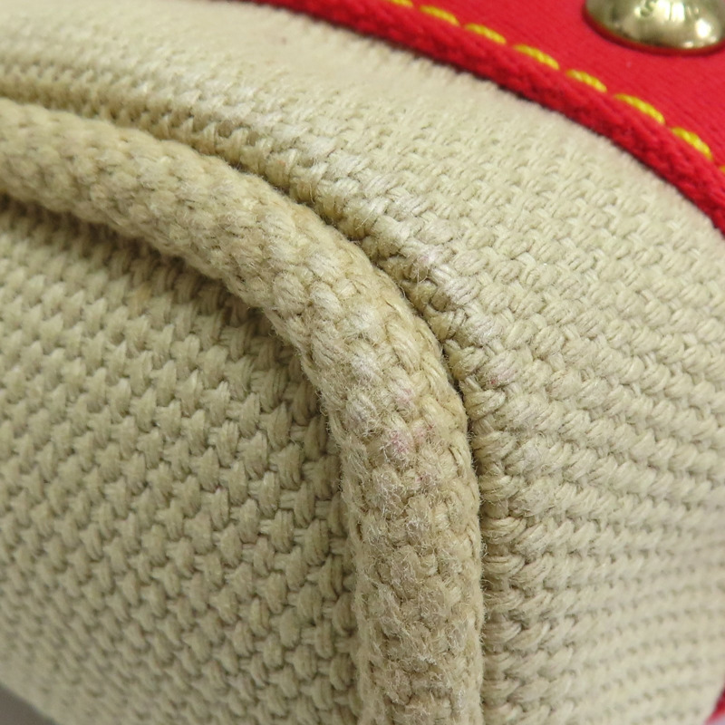 米白/紅色 帆布 Antigua Cabas PM 手提包 M40038【LOUIS VUITTON LV 路易威登】 M40038-12