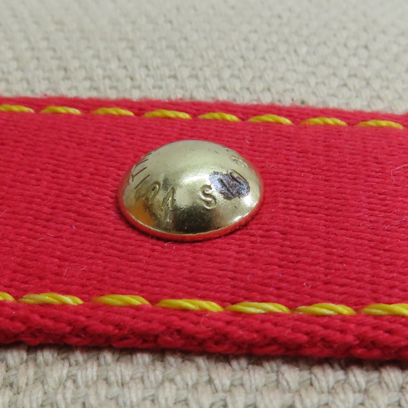 米白/紅色 帆布 Antigua Cabas PM 手提包 M40038【LOUIS VUITTON LV 路易威登】 M40038-15