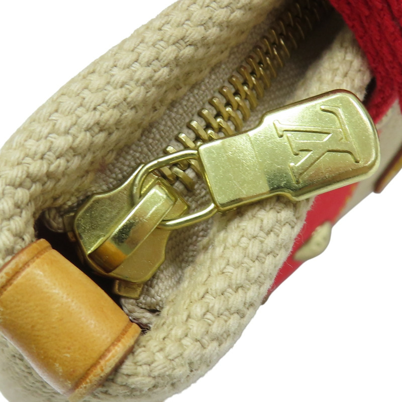 米白/紅色 帆布 Antigua Cabas PM 手提包 M40038【LOUIS VUITTON LV 路易威登】 M40038-17