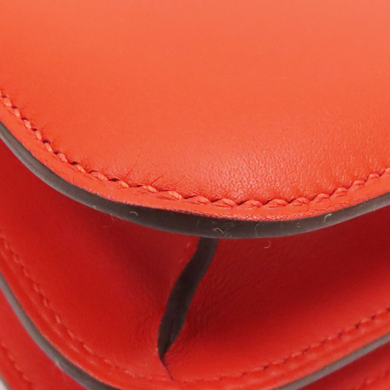 紅色 Swift牛皮 CONSTANCE mini 肩背包 金扣 Z刻【HERMES 愛馬仕】 Z刻印 Feu/GHW-13