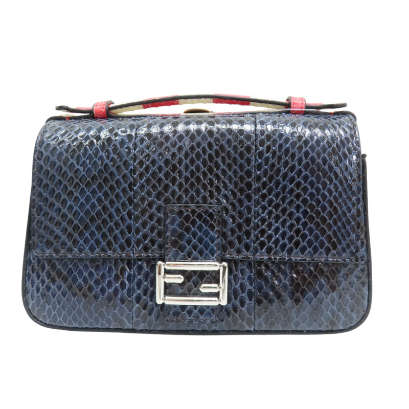 紅白色 牛皮/蛇皮 肩背包【FENDI 芬迪】 8M0371-7W4-168-10-1