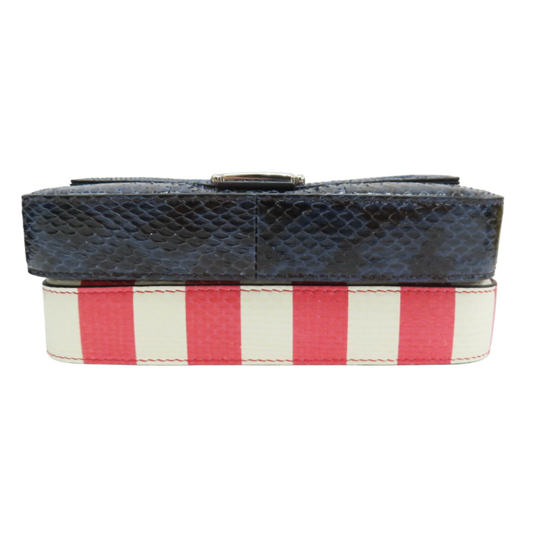 紅白色 牛皮/蛇皮 肩背包【FENDI 芬迪】 8M0371-7W4-168-10-3