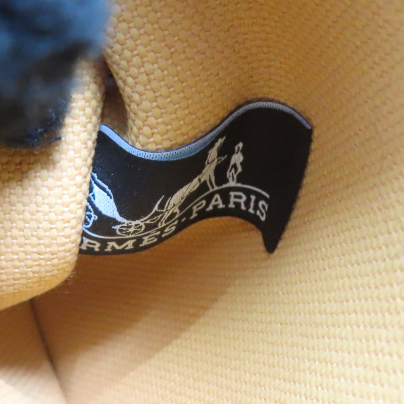 咖哩黃 帆布 棕色牛皮 Herbag Zip 31 兩用包 B刻 銀扣【HERMES 愛馬仕】 B刻印-8