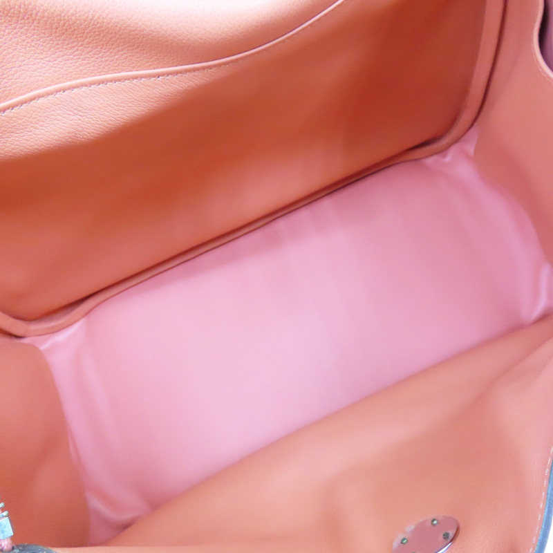 火烈鳥粉 EverColor牛皮 LINDY34 肩背包 T刻 銀釦【HERMES 愛馬仕】-4