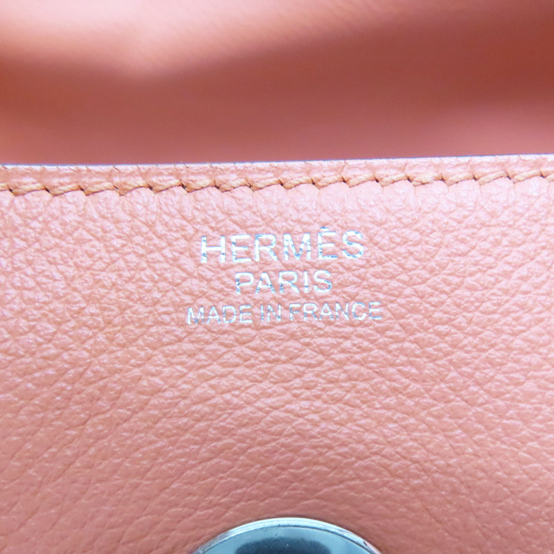 火烈鳥粉 EverColor牛皮 LINDY34 肩背包 T刻 銀釦【HERMES 愛馬仕】-5