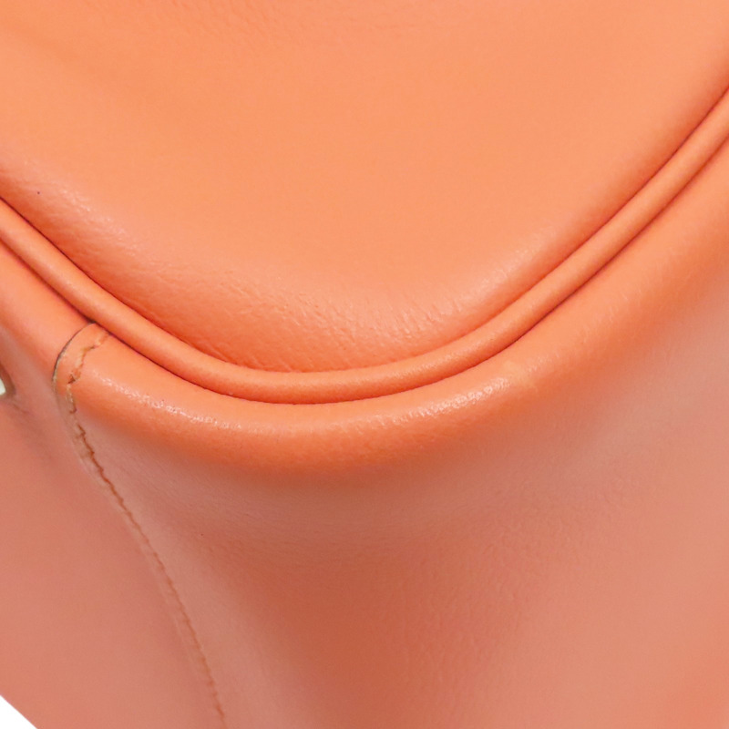 火烈鳥粉 EverColor牛皮 LINDY34 肩背包 T刻 銀釦【HERMES 愛馬仕】-9