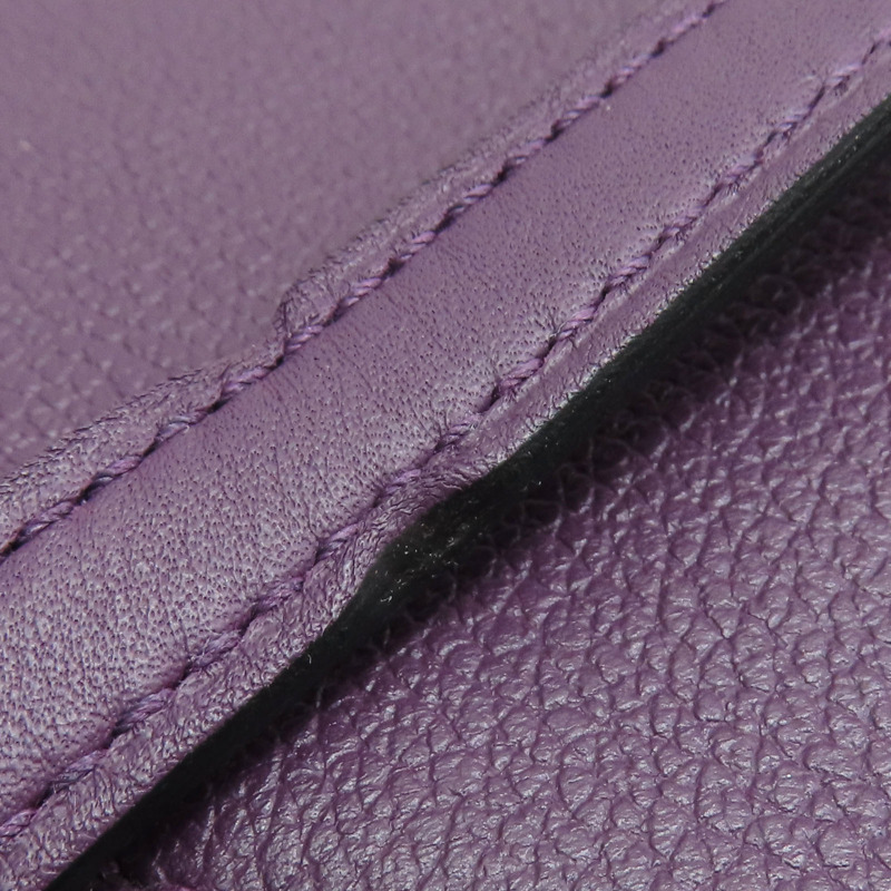 黑家侖紫/石榴紅 Evercolor牛皮 24/24 兩用包 U刻 金扣【HERMES 愛馬仕】-17