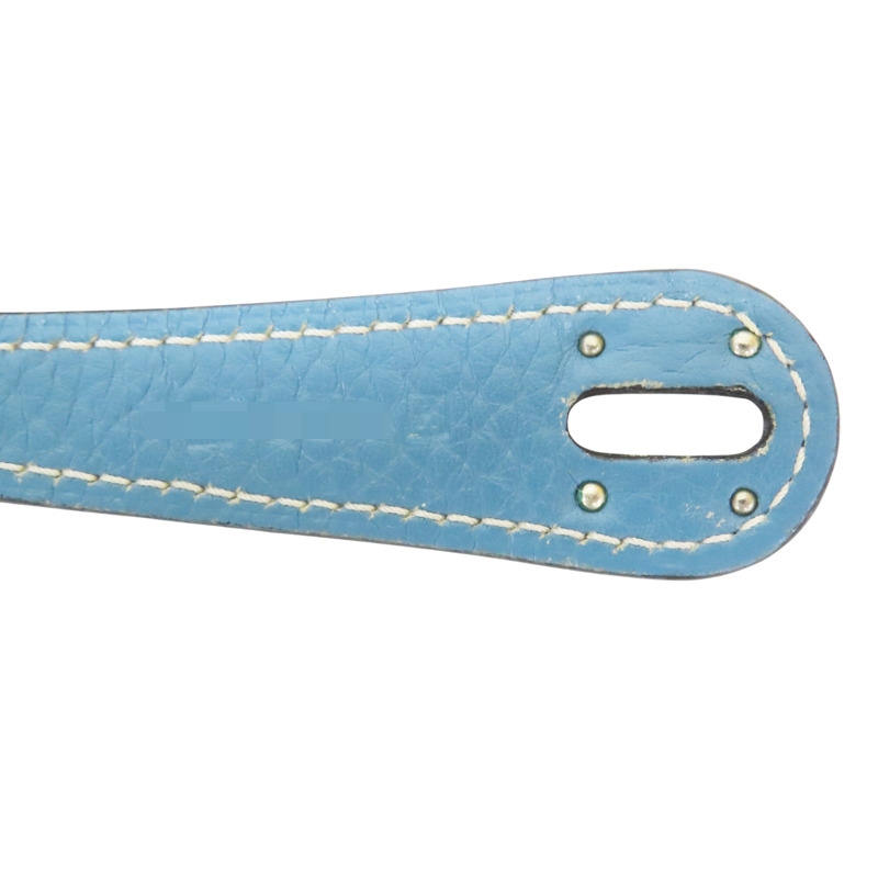 藍色 TC牛皮 Lindy30 肩背包 銀扣 □R刻【HERMES 愛馬仕】-6