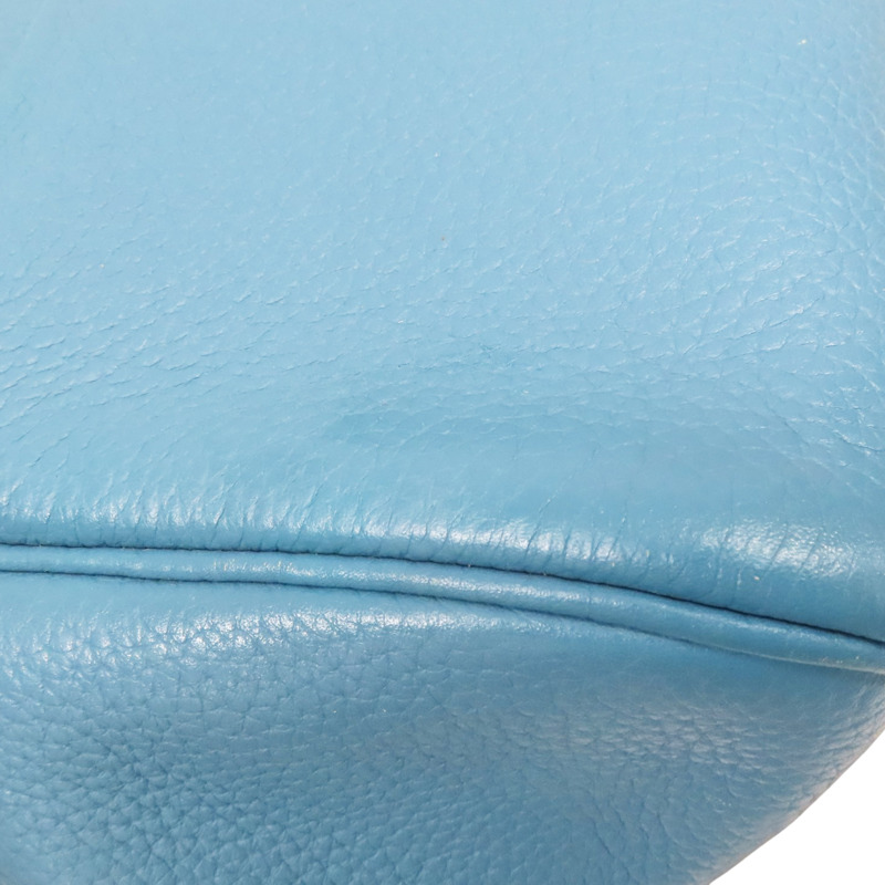 藍色 TC牛皮 Lindy30 肩背包 銀扣 □R刻【HERMES 愛馬仕】-16