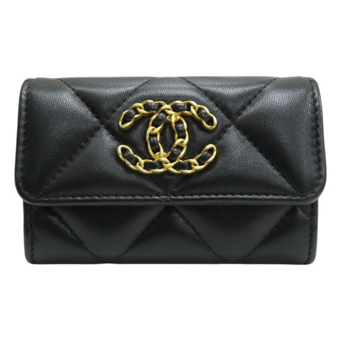 黑色羊皮 卡夾 名片夾【CHANEL 香奈兒】