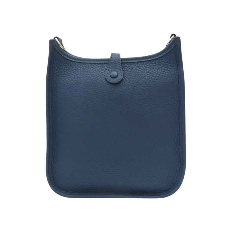 藍色 TC牛皮 Mini Evelyne 肩背包 W刻 銀扣【HERMES 愛馬仕】-1
