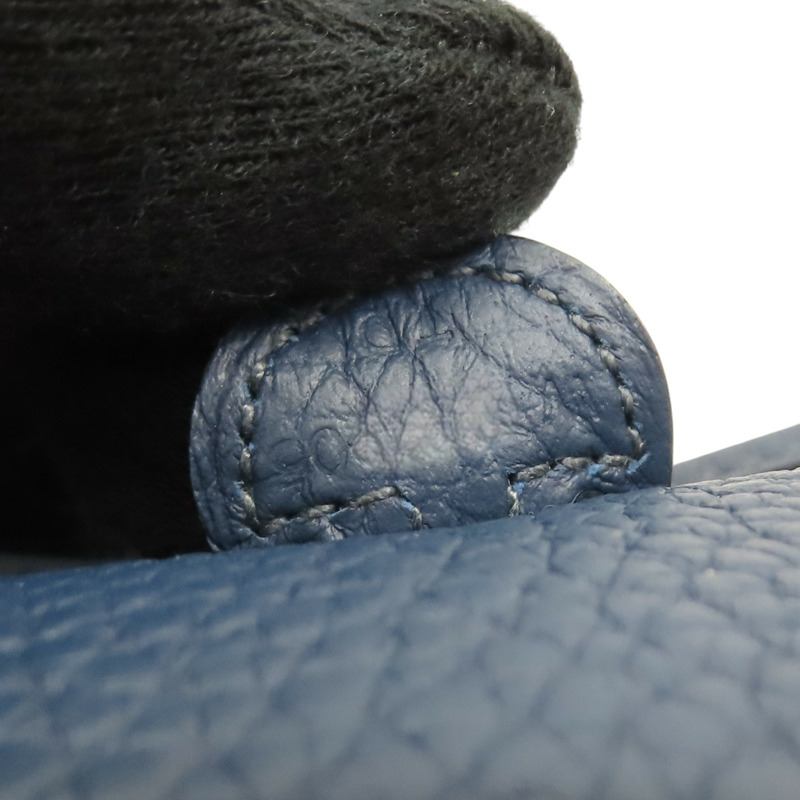 藍色 TC牛皮 Mini Evelyne 肩背包 W刻 銀扣【HERMES 愛馬仕】-6