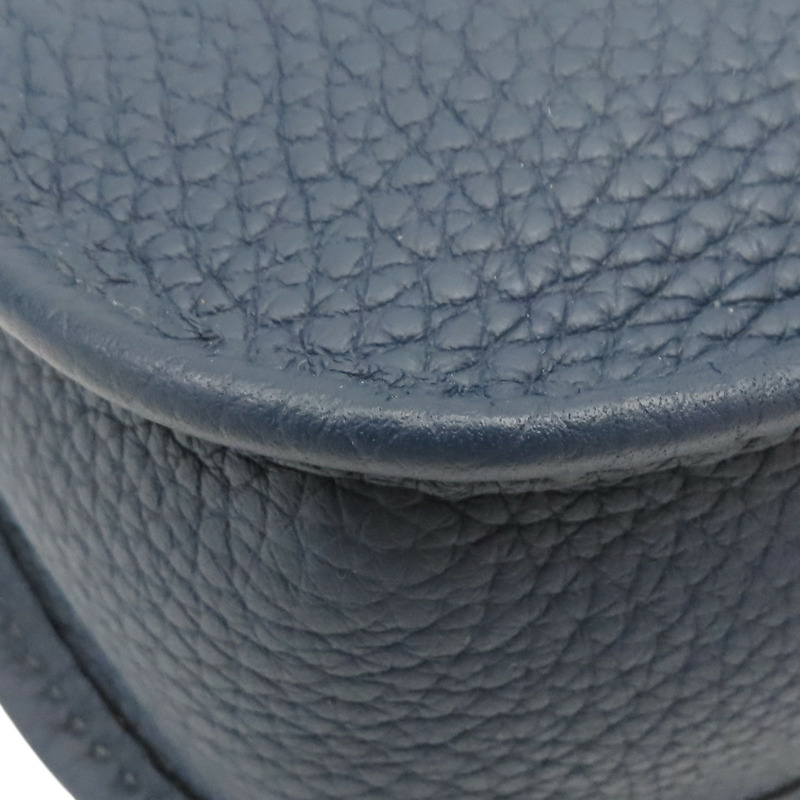 藍色 TC牛皮 Mini Evelyne 肩背包 W刻 銀扣【HERMES 愛馬仕】-8