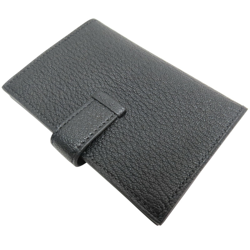 黑色山羊皮 Bearn 短夾 U刻【HERMES 愛馬仕】-3