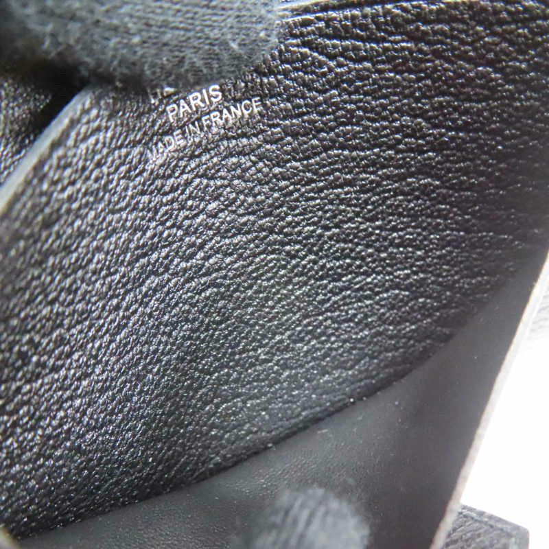 黑色山羊皮 Bearn 短夾 U刻【HERMES 愛馬仕】-8