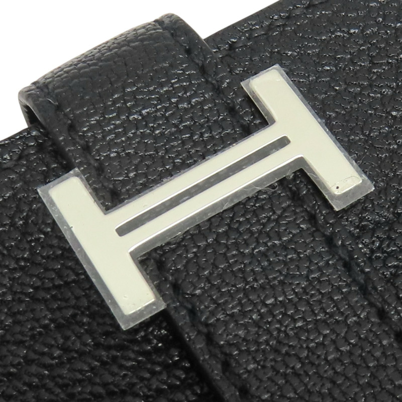 黑色山羊皮 Bearn 短夾 U刻【HERMES 愛馬仕】-15