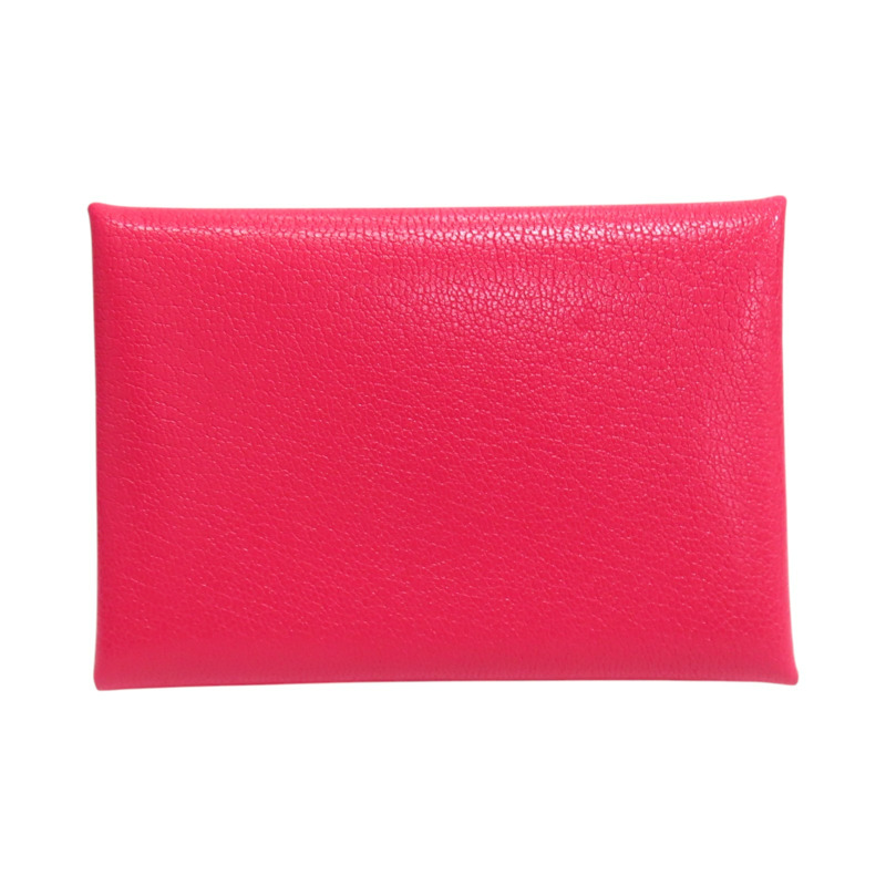 桃紅色牛皮 Calvi Duo 卡夾 名片夾 B刻【HERMES 愛馬仕】-1