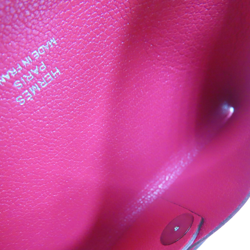 桃紅色牛皮 Calvi Duo 卡夾 名片夾 B刻【HERMES 愛馬仕】-5