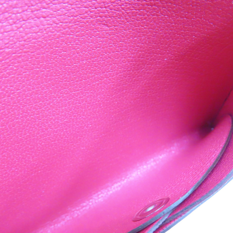 桃紅色牛皮 Calvi Duo 卡夾 名片夾 B刻【HERMES 愛馬仕】-7