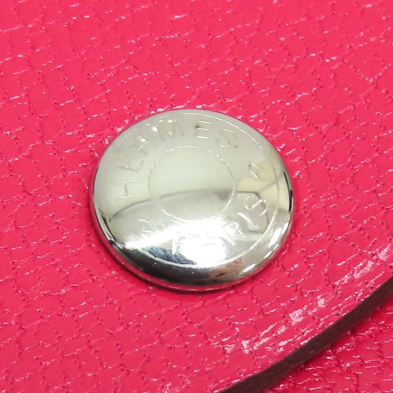 桃紅色牛皮 Calvi Duo 卡夾 名片夾 B刻【HERMES 愛馬仕】-16