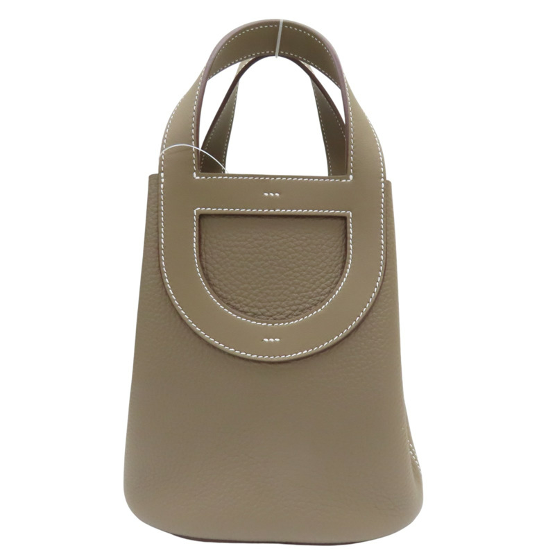 大象灰 TC牛皮 In the loop 手提包 金釦 W刻 【HERMES 愛馬仕】-0